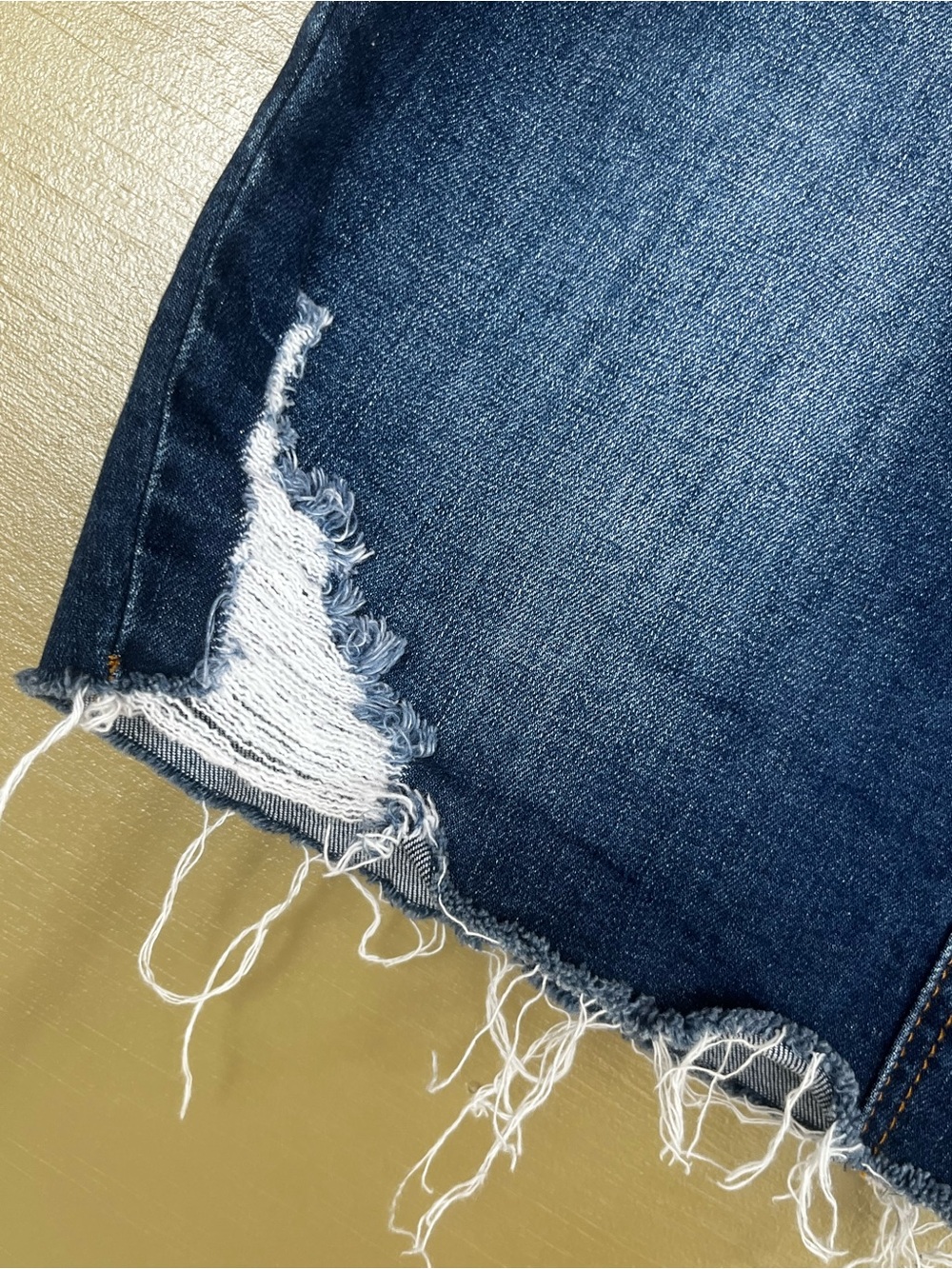 Wax Jean Raw hem Denim Mini Pencil Skirt Medium - Picture 4 of 10